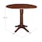 International Concepts Round 42 in Round Dual Drop Leaf Pedestal Table, 36.3 inH, Espresso, 42 W, 42 L, 36.3 in H, Wood K581-42DPT-27B-6B - alternate 2